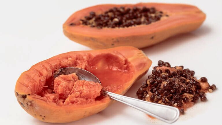 Papaya de parásitos